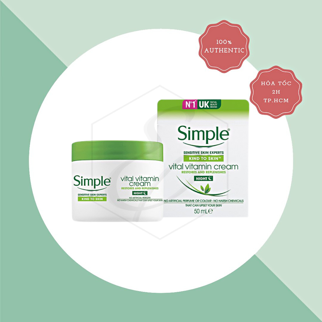 Kem dưỡng ban đêm Simple Kind To Skin Vital Vitamin Night Cream - 50ml